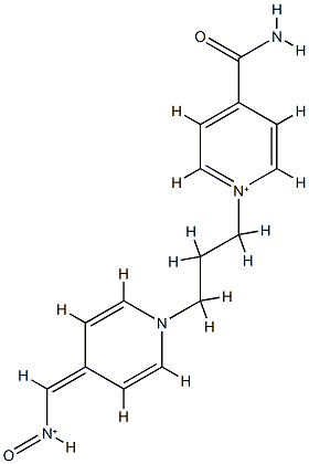 trimethylene-1-(4-aldoximinopyridinium)-1'-(4-carboxamidopyridinium) Structure