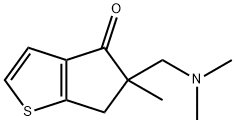 4H-Cyclopenta[b]thiophen-4-one,5-[(dimethylamino)methyl]-5,6-dihydro-5-methyl-(9CI) Structure