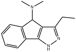 Indeno[1,2-c]pyrazol-4-amine, 3-ethyl-1,4-dihydro-N,N-dimethyl- (9CI) Struktur