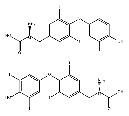 thyroxine - triiodothyronine combination 结构式