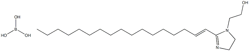 orthoboric acid, compound with 2-(heptadecenyl)-4,5-dihydro-1H-imidazole-1-ethanol (1:1) Structure