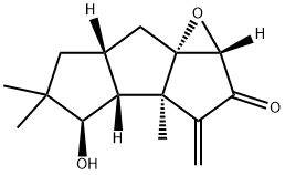 (3aR,3bβ,6aβ)-4β-Hydroxy-3aα,5,5-trimethyl-3-methylene-1α,7aα-epoxydecahydro-2H-cyclopenta[a]pentalene-2-one Struktur