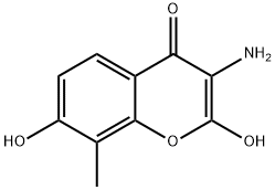 4H-1-Benzopyran-4-one,3-amino-2,7-dihydroxy-8-methyl-(9CI) Struktur