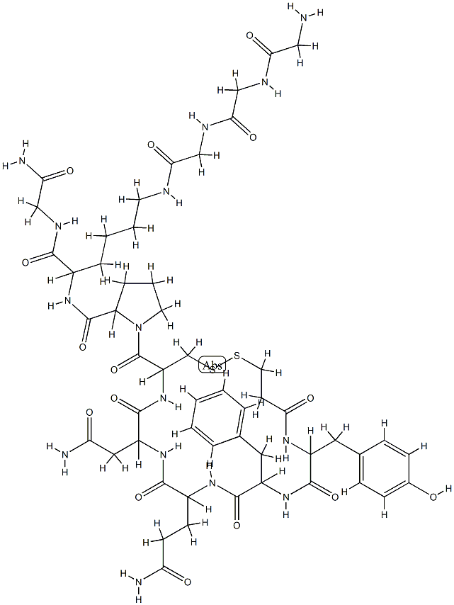 1-deamino-triglycyl-8-lysine-vasopressin Struktur
