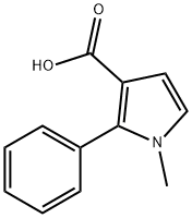 1-甲基-2-苯基-1H-吡咯-3-羧酸 结构式