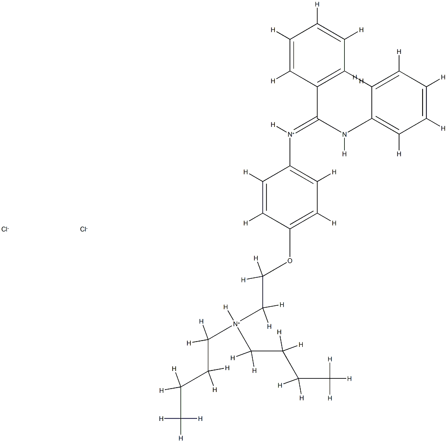 2-[4-(anilino-phenyl-methylidene)azaniumylphenoxy]ethyl-dibutyl-azaniu m dichloride 结构式