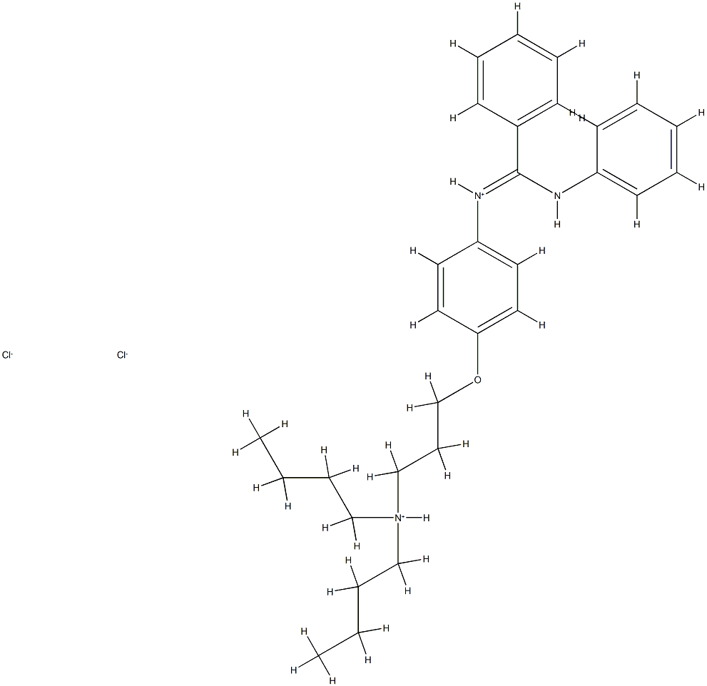 3-[4-(anilino-phenyl-methylidene)azaniumylphenoxy]propyl-dibutyl-azani um dichloride Structure