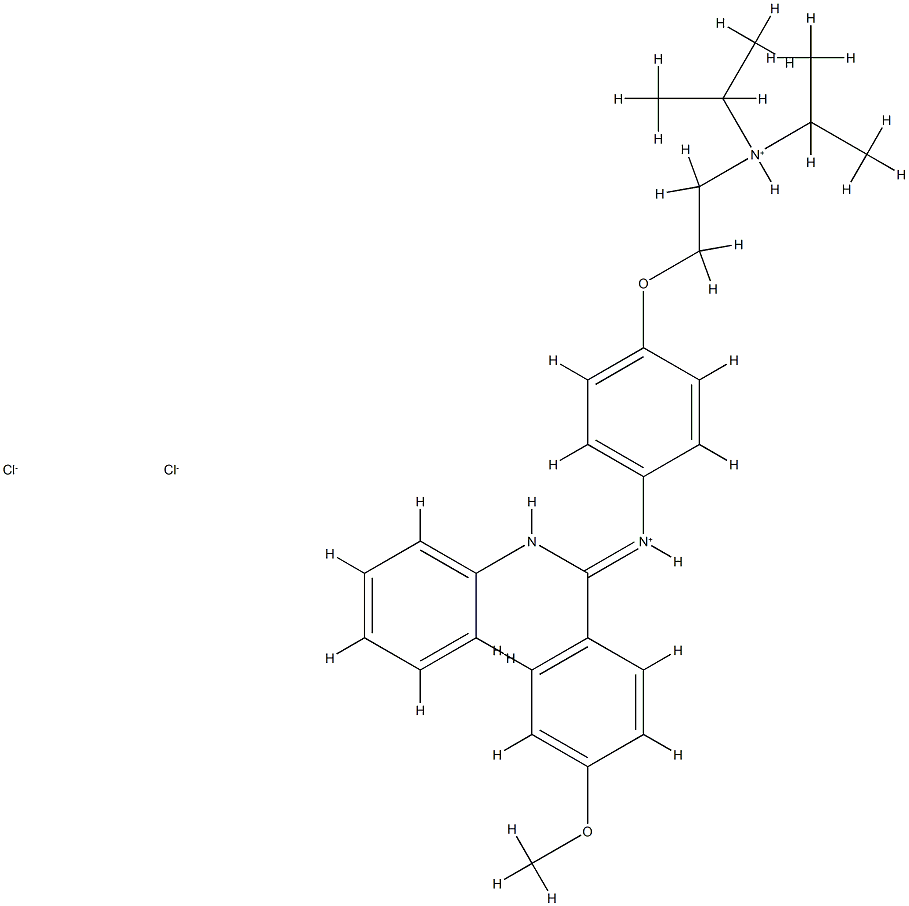 2-[4-[anilino-(4-methoxyphenyl)methylidene]azaniumylphenoxy]ethyl-dipr opan-2-yl-azanium dichloride,80785-20-2,结构式