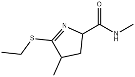 2H-Pyrrole-2-carboxamide,5-(ethylthio)-3,4-dihydro-N,4-dimethyl-(9CI) Structure