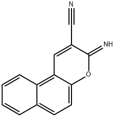 3-imino-3H-benzo[f]chromene-2-carbonitrile Struktur