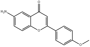 4H-1-Benzopyran-4-one,6-amino-2-(4-methoxyphenyl)-(9CI) Struktur