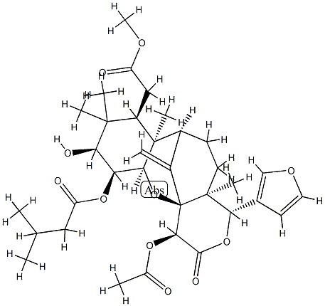 80931-32-4 (13α,17aα)-15β-(Acetyloxy)-1α,14β:21,23-diepoxy-3α-hydroxy-4,4-dimethyl-2α-(3-methyl-1-oxobutoxy)-16-oxo-D-homo-24-nor-17-oxa-6,7-seco-5β-chola-7,20,22-triene-6-carboxylic acid methyl ester