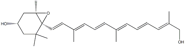(3S,5R,6S)-5,6-Epoxy-5,6-dihydro-12'-apo-β,ψ-carotene-3,12'-diol Structure