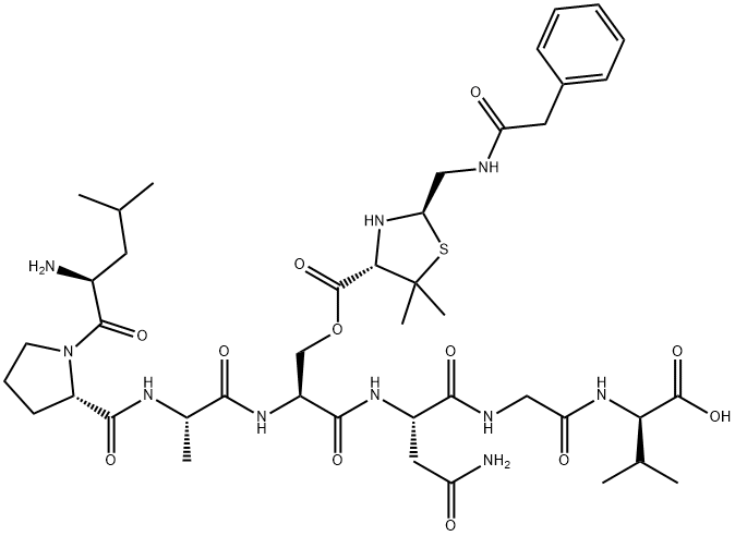benzylpenicilloyl-heptapeptide Structure