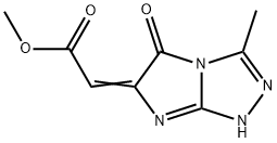 Acetic acid, 2-?(3-?methyl-?5-?oxo-?1H-?imidazo[2,?1-?c]?-?1,?2,?4-?triazol-?6(5H)?-?ylidene)?-?, methyl ester Structure