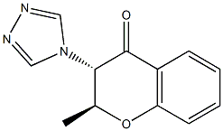 4H-1-Benzopyran-4-one,2,3-dihydro-2-methyl-3-(4H-1,2,4-triazol-4-yl)-,(2R,3R)-rel-(9CI) Structure
