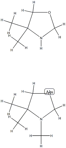 3,4,4-トリメチルオキサゾリジン/4,4-ジメチルオキサゾリジン 化学構造式