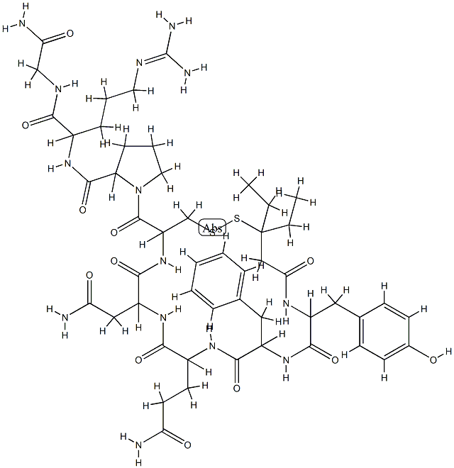 argipressin, 1-(beta-mercapto-beta,beta-diethylpropionic acid)- Structure