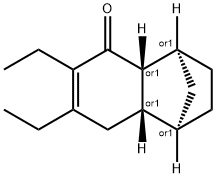 1,4-Methanonaphthalen-5(1H)-one,6,7-diethyl-2,3,4,4a,8,8a-hexahydro-,(1R,4S,4aR,8aS)-rel-(9CI) 结构式