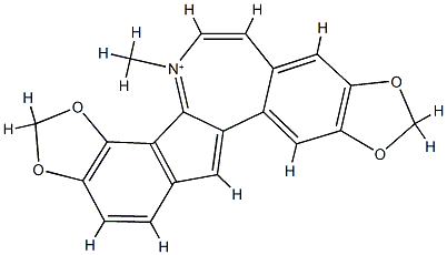 4-メチル[1,3]ジオキソロ[4,5-h]-1,3-ジオキソロ[6,7]インデノ[2,1-a][3]ベンゾアゼピン-4-イウム 化学構造式