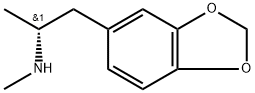 (R)-N-メチル-1-(1,3-ベンゾジオキソール-5-イル)プロパン-2-アミン 化学構造式