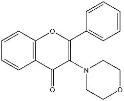 4H-1-Benzopyran-4-one,3-(4-morpholinyl)-2-phenyl-(9CI) Struktur
