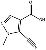5-氰基-1-甲基-1H-吡唑-4-羧酸, 81303-59-5, 结构式