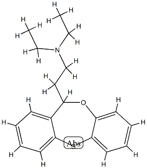 N-Diethyl 2-(dibenzo(b,e) 1,4-thioxepin-11-yl)ethylamine [French] Struktur