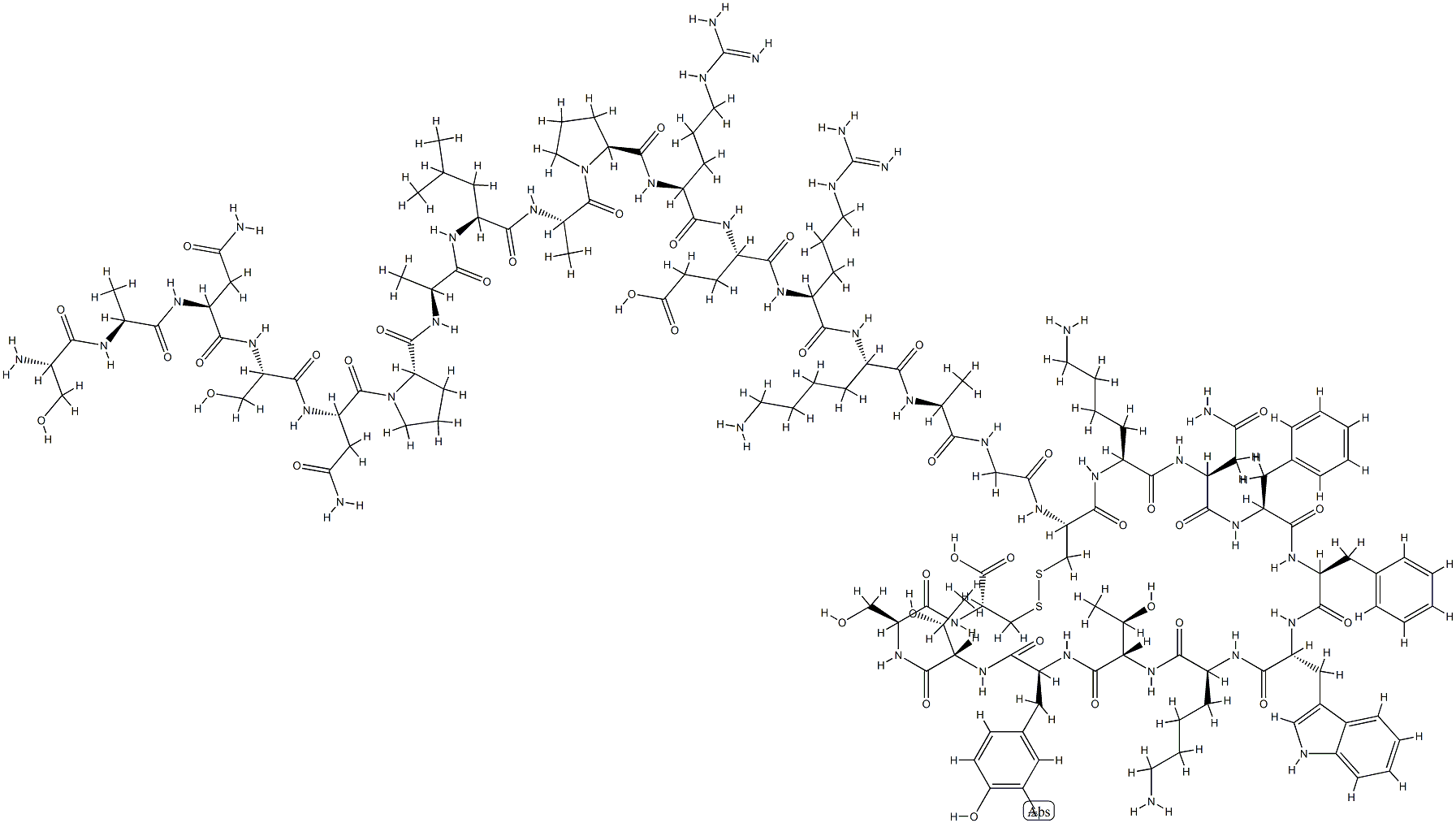somatostatin 28, Leu(8)-Trp(22)-iodo-Tyr(25)- 结构式