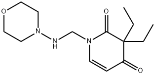 N-aminomethylmorpholine 3,3-diethyl-2,4-pyridinedione Struktur