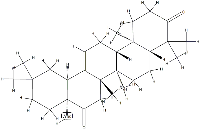 17-Hydroxy-28-nor-5α-oleana-12-ene-3,16-dione Struktur