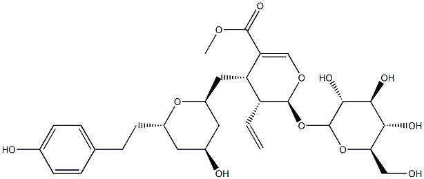 81445-76-3 (2S)-3α-Ethenyl-2β-(β-D-glucopyranosyloxy)-3,4-dihydro-4α-[[(2S,4S,6S)-tetrahydro-4-hydroxy-6-[2-(4-hydroxyphenyl)ethyl]-2H-pyran-2-yl]methyl]-2H-pyran-5-carboxylic acid methyl ester