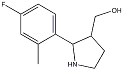 3-Pyrrolidinemethanol,2-(4-fluoro-2-methylphenyl)-(9CI) Structure