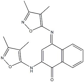 2-(3,4-dimethyl-5-isoxazolylamine)-N-(3,4-dimethyl-5-isoxazolyl)-1,4-naphthoquinone-4-imine Structure