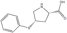 Cis-4-phenylthio-L-proline (Zofenopril Intermediate), 81653-77-2, 结构式