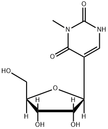 3-甲基-5-BETA-D-呋喃核糖基-2,4(1H,3H)-嘧啶二酮,81691-06-7,结构式