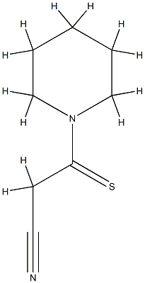 1-Piperidinepropanenitrile,  -bta--thioxo- Struktur