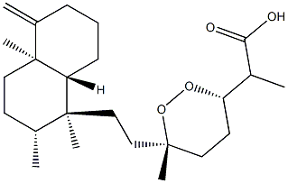 (3R,6S,αS)-6-[2-[(1S,8aβ)-デカヒドロ-1,2α,4aα-トリメチル-5-メチレンナフタレン-1β-イル]エチル]-α,6-ジメチル-1,2-ジオキサン-3-酢酸 化学構造式