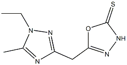 1,3,4-Oxadiazole-2(3H)-thione,5-[(1-ethyl-5-methyl-1H-1,2,4-triazol-3-yl)methyl]-(9CI) Struktur