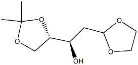 L-erythro-Pentose, 2-deoxy-4,5-O-(1-methylethylidene)-, cyclic 1,2-ethanediyl acetal (9CI) Struktur
