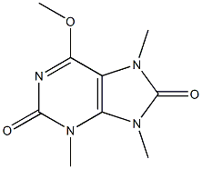 2H-Purine-2,8(3H)-dione,7,9-dihydro-6-methoxy-3,7,9-trimethyl-(9CI) Structure