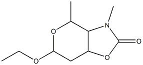 4H-Pyrano[3,4-d]oxazol-2(3H)-one,6-ethoxytetrahydro-3,4-dimethyl-,[3aR-(3aalpha,4alpha,6bta,7aalpha)]-(9CI) Struktur