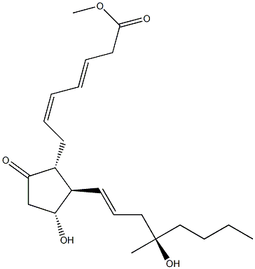 15-deoxy-16-methyl-16-hydroxy-3,4-didehydroprostaglandin E2 methyl ester 结构式