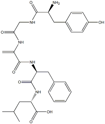 enkephalin, dehydro-Ala(3)- Structure