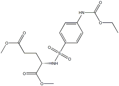 dimethyl (2S)-2-[[4-(ethoxycarbonylamino)phenyl]sulfonylamino]pentaned ioate Structure