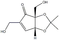 4H-Cyclopenta-1,3-dioxol-4-one,3a,6a-dihydro-3a,5-bis(hydroxymethyl)-2,2-dimethyl-,(3aR,6aR)-rel-(9CI) Structure