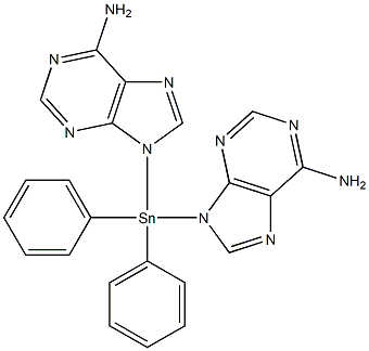 bis(adeninato-N(9))-diphenyltin IV Struktur