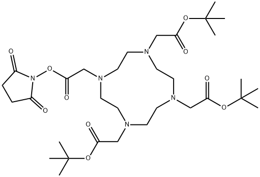 DOTA-三叔丁酯-琥珀酰亚胺酯, 819869-77-7, 结构式