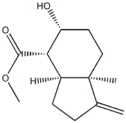 1H-Indene-4-carboxylicacid,octahydro-5-hydroxy-7a-methyl-1-methylene-,methylester,(3aR,4R,5S,7aS)-rel-(9CI) Struktur