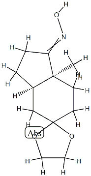 Spiro[1,3-dioxolane-2,5-[5H]inden]-1-one, octahydro-7a-methyl-, oxime, (3aR,7aS)- (9CI) Struktur